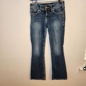 Silver Suki Mid Rise Slim Bootcut Jeans L9516sjb376 s2s64 w 26 L30